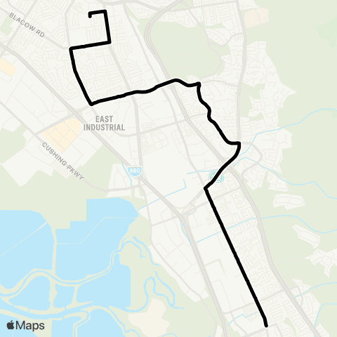 AC Transit Irvington High - Horner Middle map