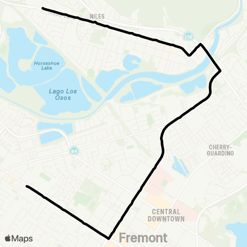 AC Transit Washington - Centerville Middle map
