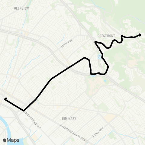 AC Transit Skyline - High Street map