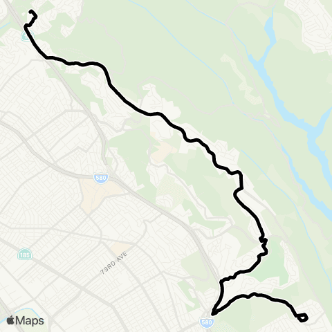 AC Transit Montera - Skyline - Grass Valley map