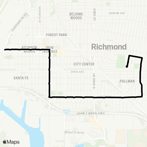 AC Transit Dejean - Cutting - MacDonald map