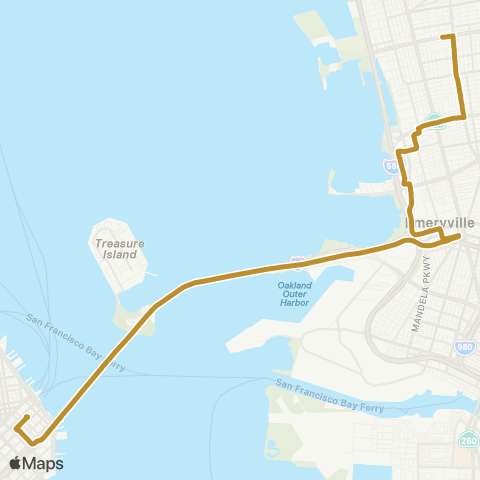 AC Transit Sacramento - Christie Transbay map