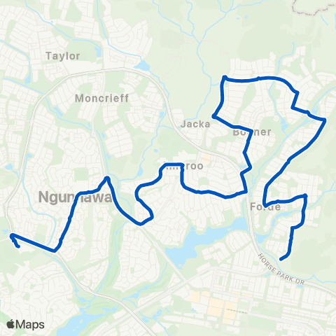 ACT School routes John Paul College School Grounds SSO map