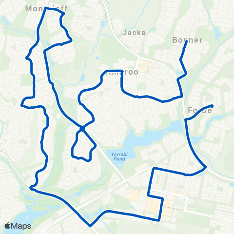 ACT School routes Burgmann Anglican School Forde Campus map