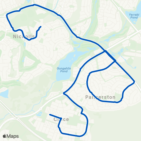 ACT School routes Holy Spirit PS Plt 1 map