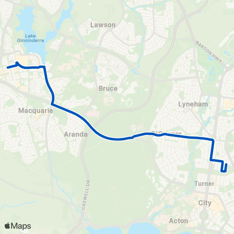 ACT School routes Merici College Wise St SSO map