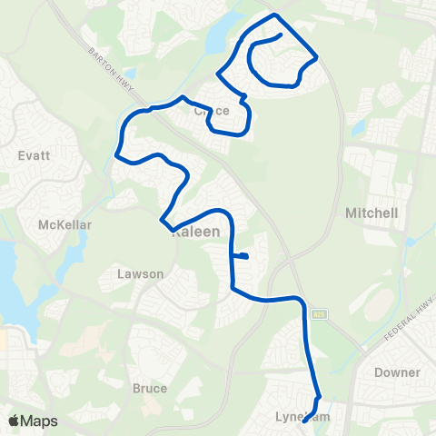 ACT School routes Lyneham PS School Grounds SSO map