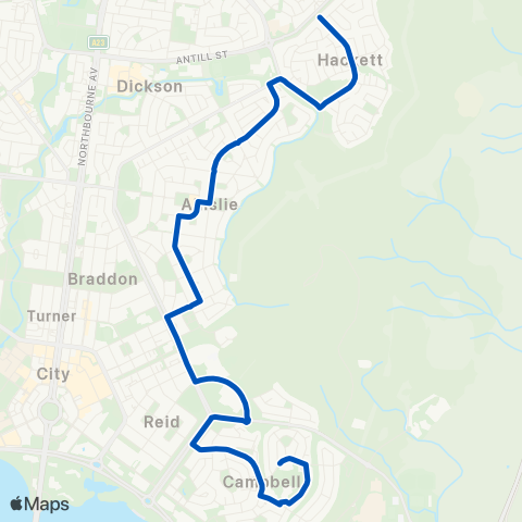 ACT School routes St Thomas More's PS White St map