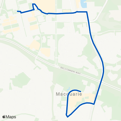 ACT School routes Canberra HS Bowman St SSO map