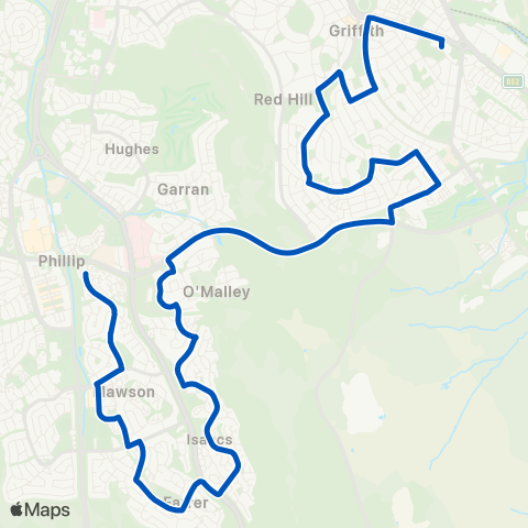 ACT School routes St Clares College McMillan Cr SSO map