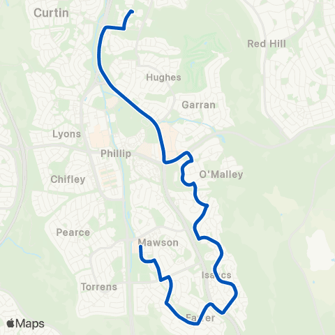 ACT School routes Alfred Deakin High School Grounds SSO map