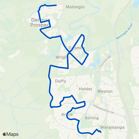 ACT School routes Mt Stromlo HS School Grounds SSO map