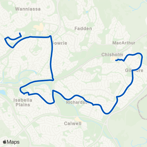 ACT School routes Trinity Christian School McBryde Cr map