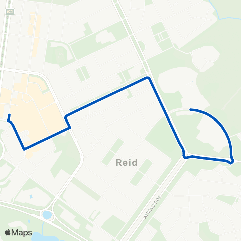 ACT School routes Campbell HS Treloar Cr SSO map