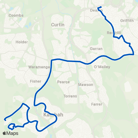 ACT School routes Canberra Girls Grammar Junior Sch Grounds SSO map