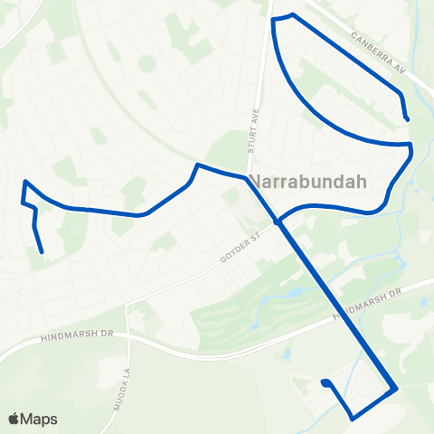 ACT School routes Astrolabe St Red Hill PS SSO map