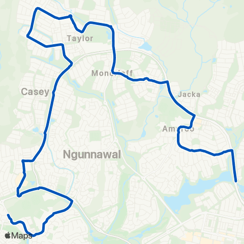 ACT School routes Holy Spirit PS Plt 1 map