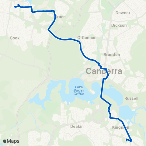 ACT School routes St Clares College McMillan Cr SSO map