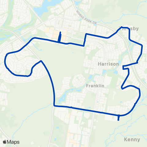 ACTION Harrison Loop via Palmerston & Throsby map