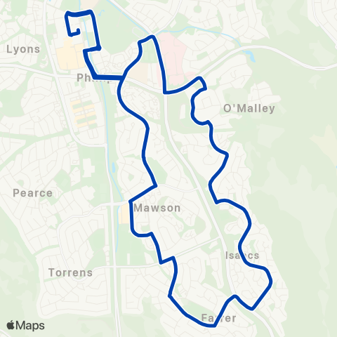ACTION Mawson Loop via Farrer & O'Malley map