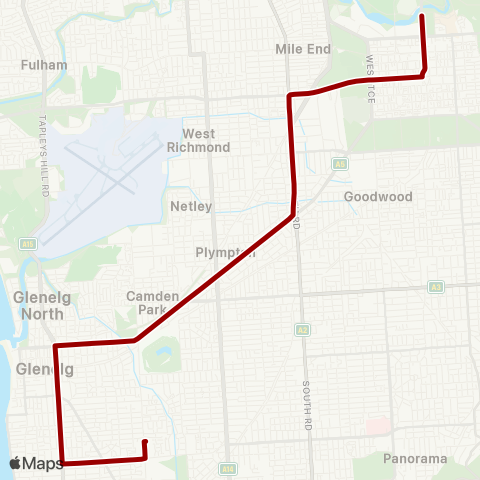 Torrens Transit Morphettville Depot - Adelaide Oval map