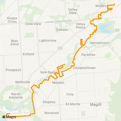 Torrens Transit Tea Tree Plaza Interchange - City map