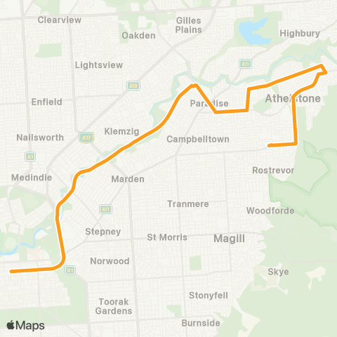 Torrens Transit Newton and Athelstone - City map