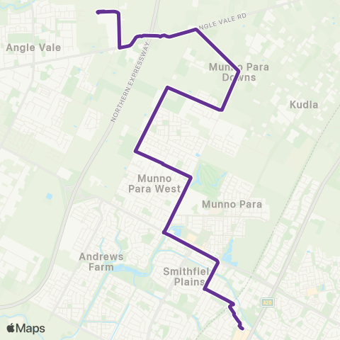 Torrens Transit Munno Para Centre - Riverbanks map