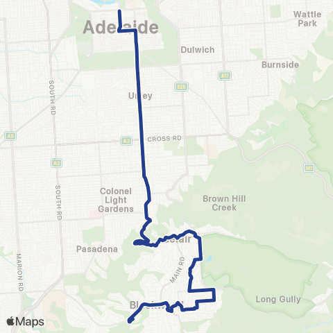 Torrens Transit Blackwood High School - City map