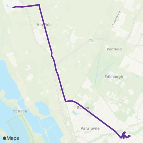 Torrens Transit Riverlea Park - Salisbury map