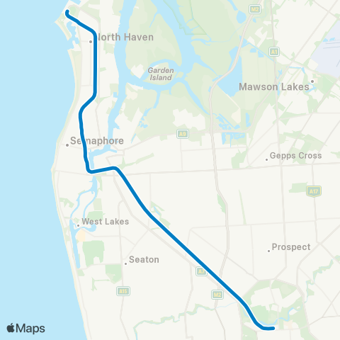 Rail Commissioner Outer Harbor & Grange Line map