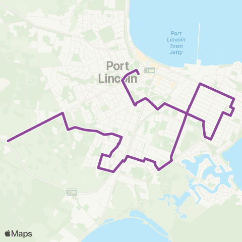 Peninsula Coaches South East Port Lincoln School Service map