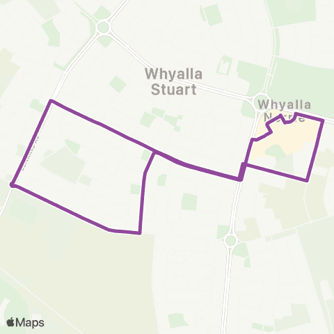 Des's Transport Whyalla Township Route 6 map