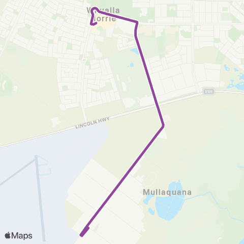 Des's Transport Whyalla Township Route 8 map