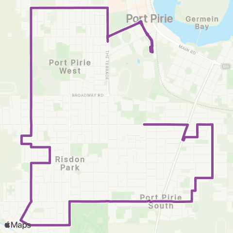 Des's Transport Port Pirie Bus 1 map