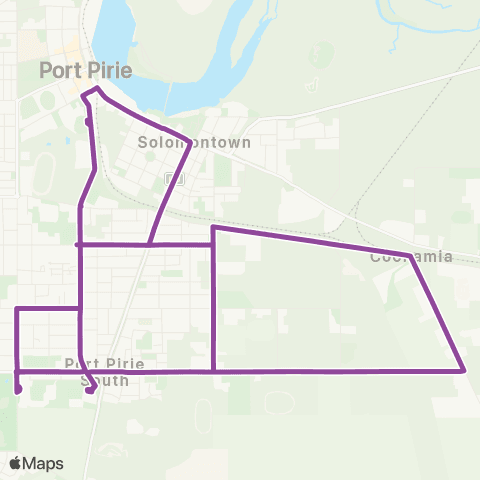 Des's Transport Port Pirie Bus 4 map