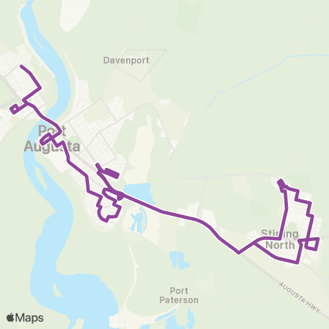 Des's Transport Willsden and Stirling North Service map