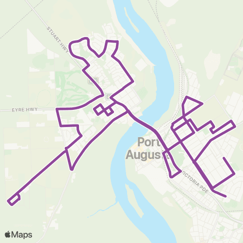 Des's Transport Port Augusta Bus 2 map