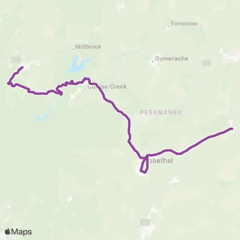 LinkSA Mt Torrens - Houghton via Lobethal & Cudlee Creek map