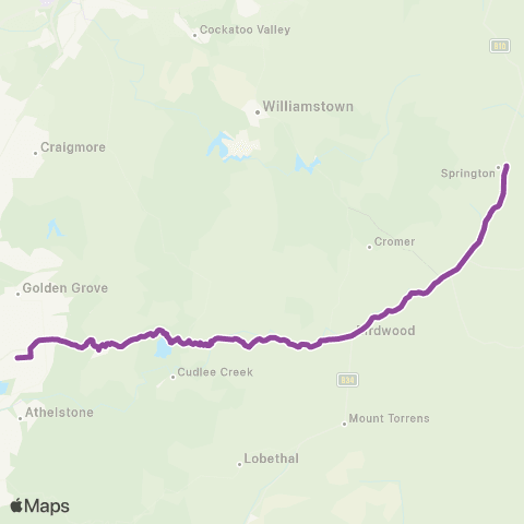 LinkSA Tea Tree Plz - Springton via Gumeracha map