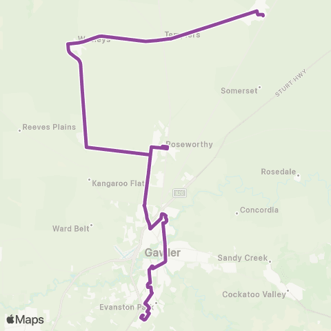 LinkSA Freeling - Evanston via Wasleys map