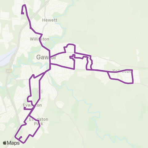 LinkSA Gawler Belt Loop via Barnet Rd (PM) map