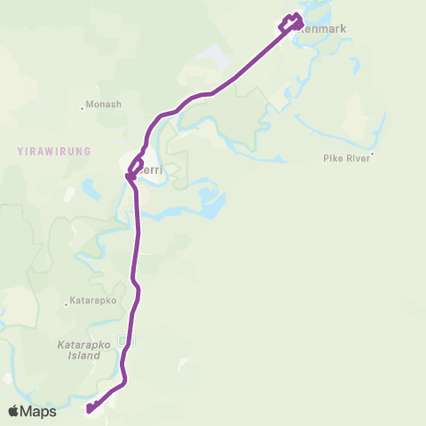 BusBiz Loxton - Berri via Renmark & Paringa Loop map
