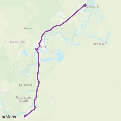 BusBiz Loxton - Renmark via Berri map
