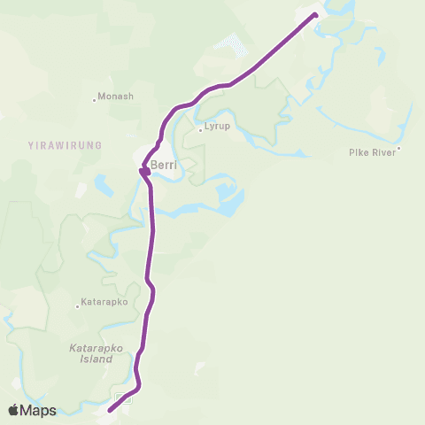 BusBiz Loxton - Berri Industry Participation Program map