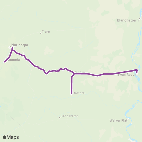 LinkSA Swan Reach - Tanunda map