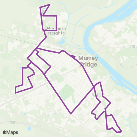 LinkSA Murray Bridge Township Service - North map