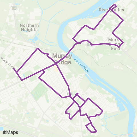 LinkSA Murray Bridge Township Service - East map