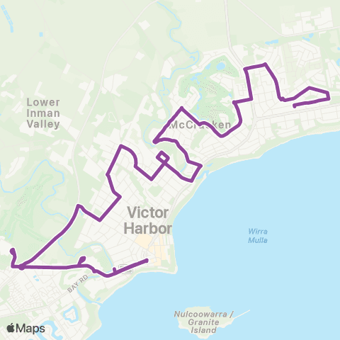 LinkSA Victor Harbor Community Bus 2 map