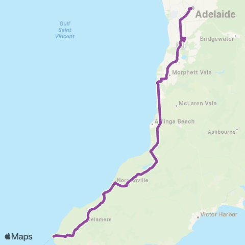 LinkSA Cape Jervis Ferry Terminal - Adelaide map
